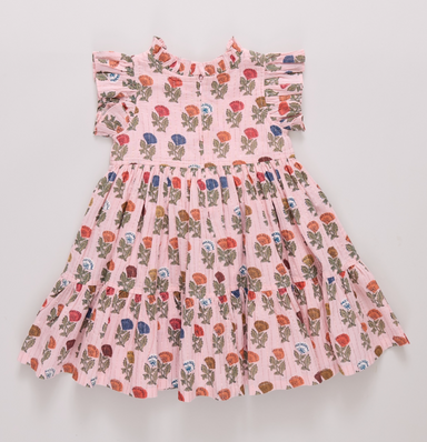 GIRLS JENNIFER DRESS | MULTI FLOWER - The Yellow Canary