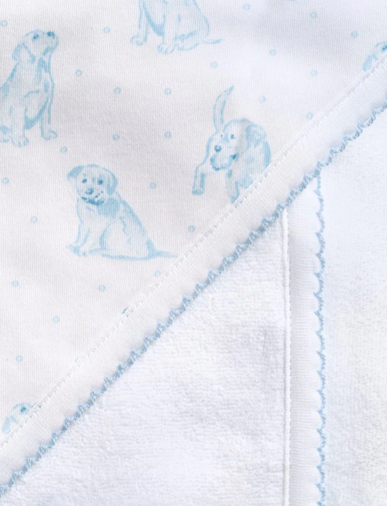 Blue Puppy Hooded Towel - The Yellow Canary