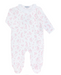 Crossover Footie | Bunny Toile Pink - The Yellow Canary