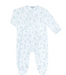 Crossover Footie | Bunny Toile Blue - The Yellow Canary