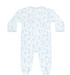 Crossover Footie | Bunny Toile Blue - The Yellow Canary