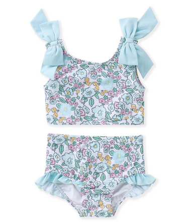 Two Piece Swim | Aqua Bloom - The Yellow Canary