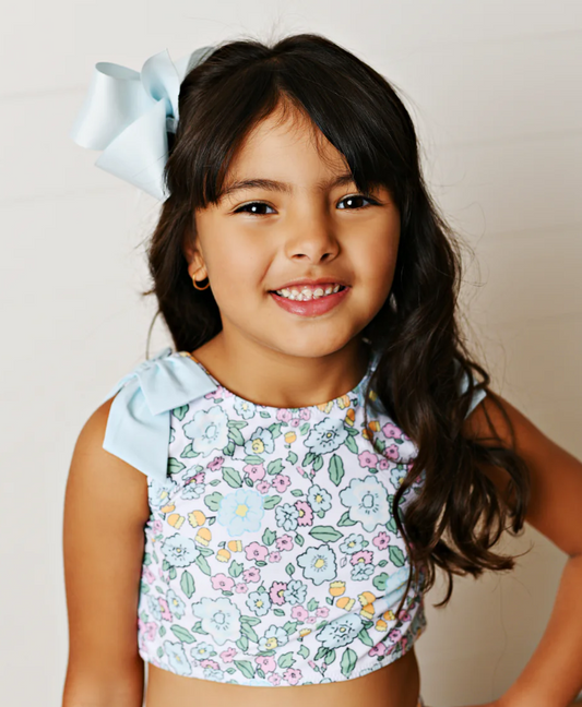 Two Piece Swim | Aqua Bloom - The Yellow Canary