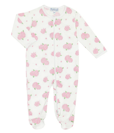 Zipper Footie | Hydrangeas - The Yellow Canary