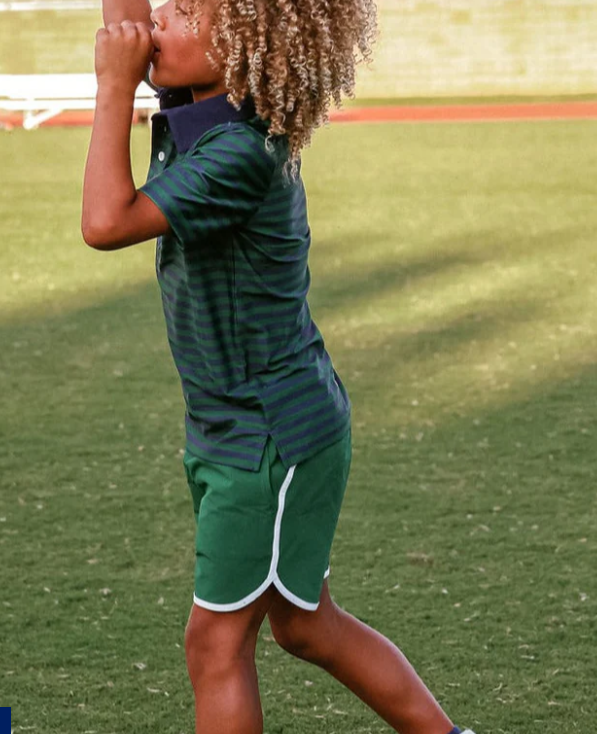 Super Short | Green Retro Stripe - The Yellow Canary