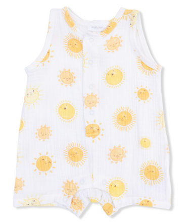 Shortie Romper | Happy Suns - The Yellow Canary