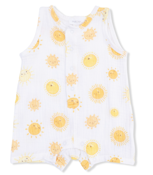 Shortie Romper | Happy Suns - The Yellow Canary