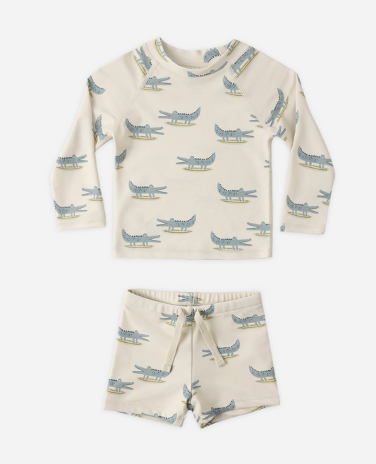 RASHGUARD SET ALLIGATORS - The Yellow Canary