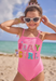Pink Birthday Girl Gem Swimsuit - The Yellow Canary