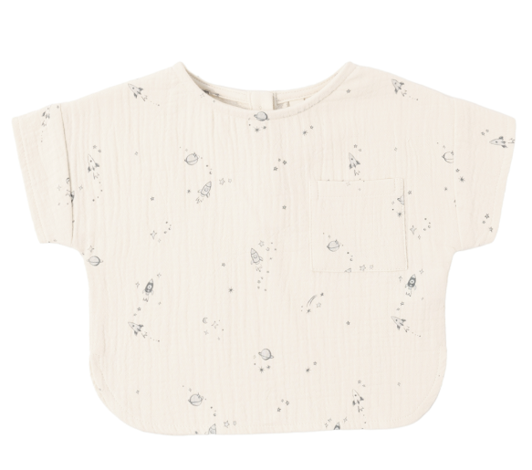 Woven Boxy Top | Space - The Yellow Canary