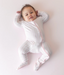 Zippered Footie | Sakura Stripe - The Yellow Canary