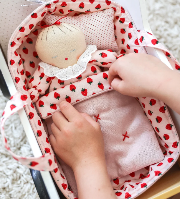 Doll Carrier Set | Strawberries - The Yellow Canary