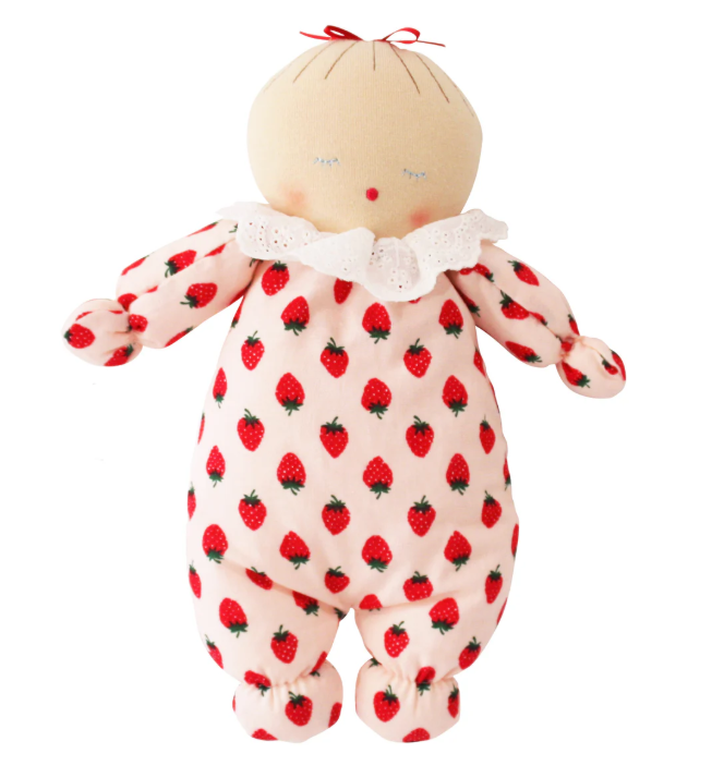 Asleep Awake Baby Doll | Strawberries - The Yellow Canary