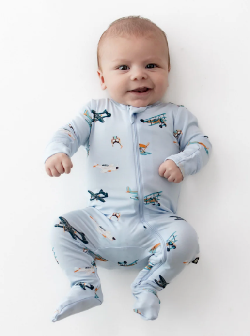 Zippered Footie | Take off - The Yellow Canary