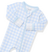 Zippered Footie | Gingham Breeze - The Yellow Canary