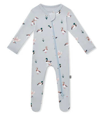 Zippered Footie | Mallard Duck - The Yellow Canary