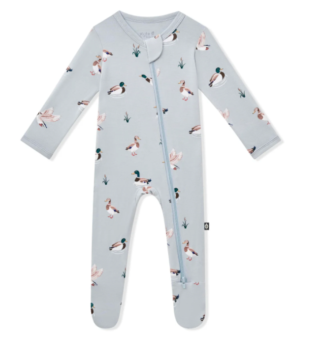 Zippered Footie | Mallard Duck - The Yellow Canary