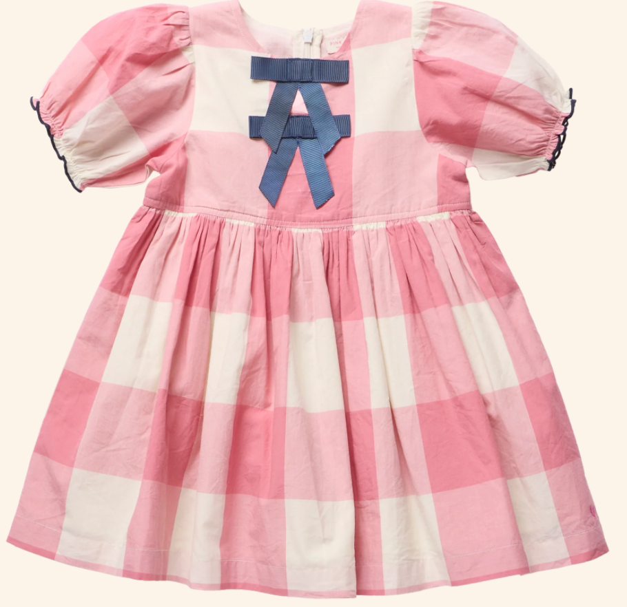 HERMIONE DRESS - PINK CHECKS