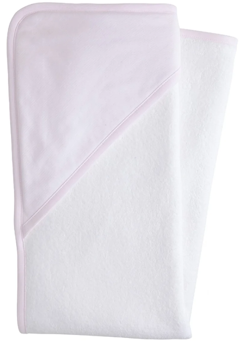 Hooded Towel | Pink Stripe - The Yellow Canary
