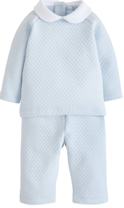 Quilted Pant Set | Light Blue - The Yellow Canary