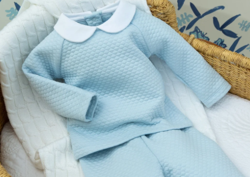 Quilted Pant Set | Light Blue - The Yellow Canary