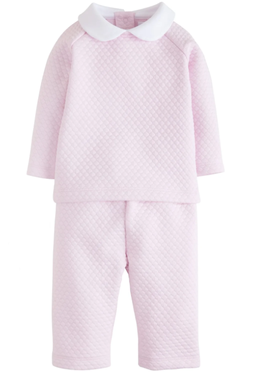 Quilted Pant Set | Light Pink - The Yellow Canary