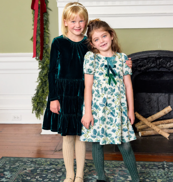 Hermoine Dress | Green Holly