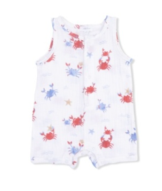 Shortie Romper | Crayon Crabs - The Yellow Canary