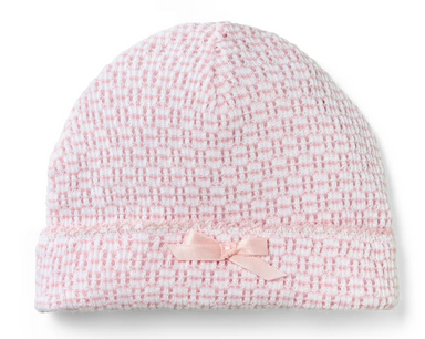 Saylor Beanie | Pink with Bow - The Yellow Canary