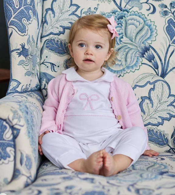 Crochet Playsuit | Pink Bow - The Yellow Canary