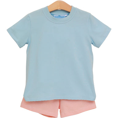 Shepherd Short Set | Coral Stripe - The Yellow Canary