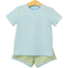 Thomas Short Set | Green Stripe lt blue - The Yellow Canary