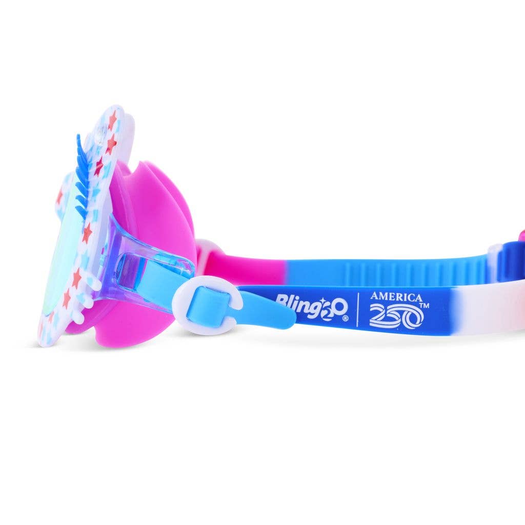 PURRFECTLY PATRIOTIC, AMERICA 250, KIDS SWIM GOGGLE