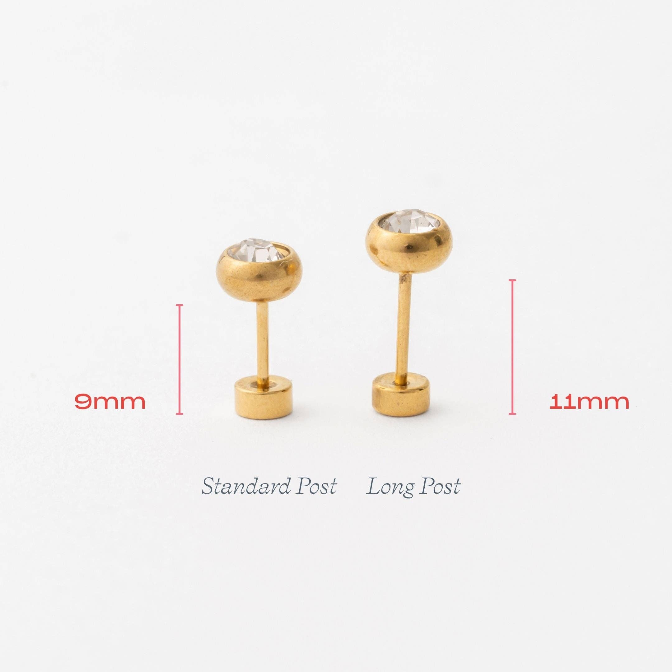 Earrings | Round Diamond - The Yellow Canary