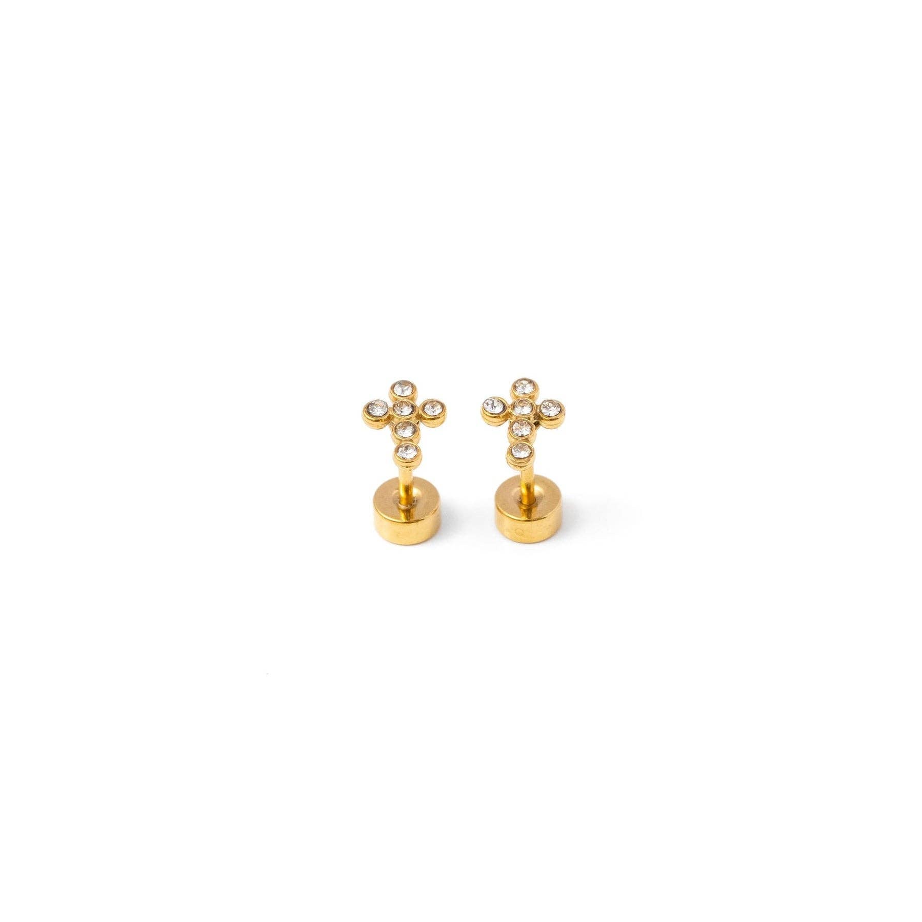 Earrings | Cross Diamonds - The Yellow Canary