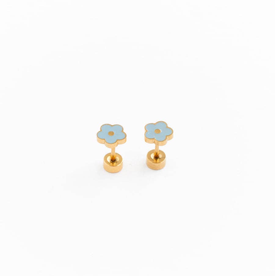 Earrings | Petite Flower Pink - The Yellow Canary