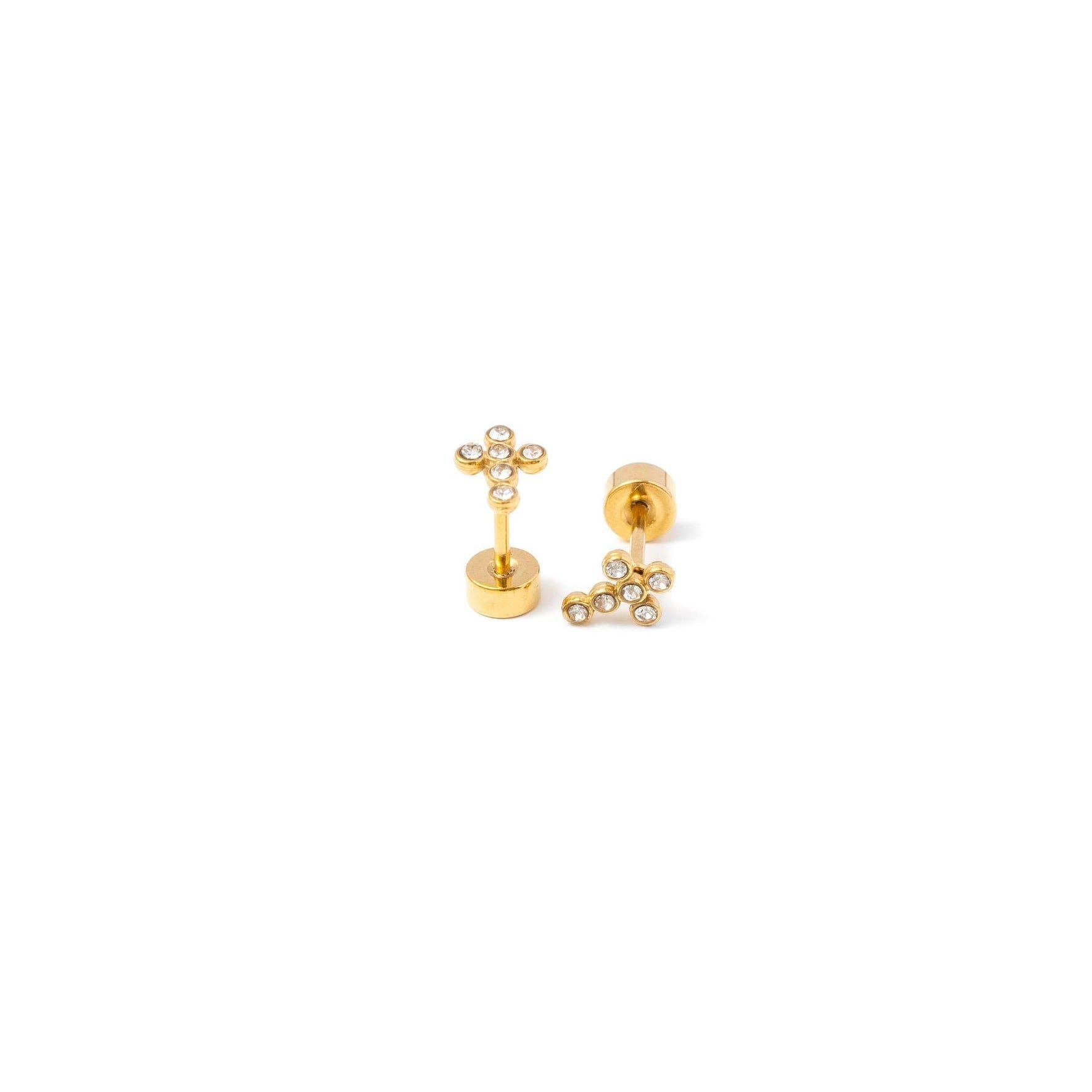 Earrings | Cross Diamonds - The Yellow Canary