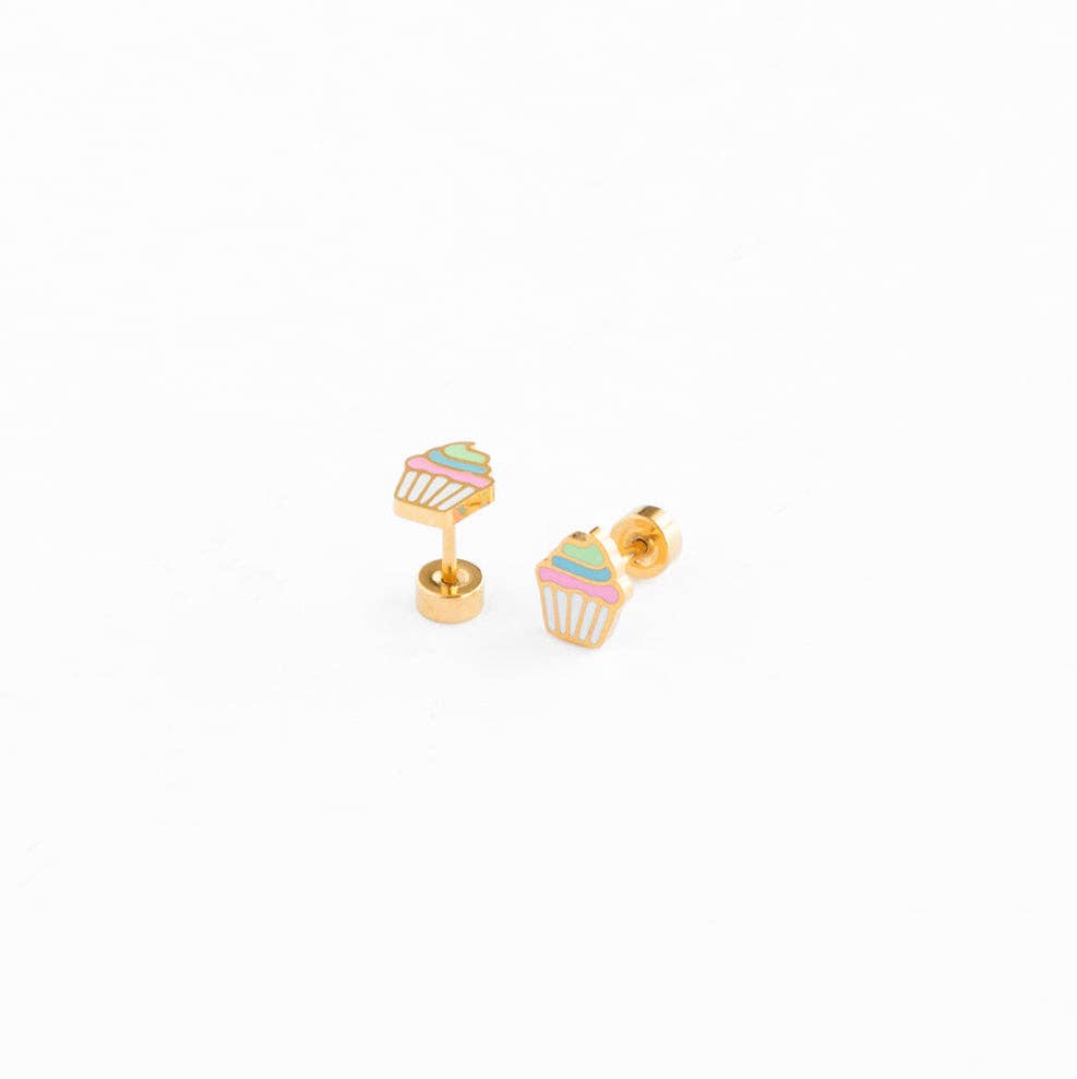 Earrings | Cupcake Stud - The Yellow Canary