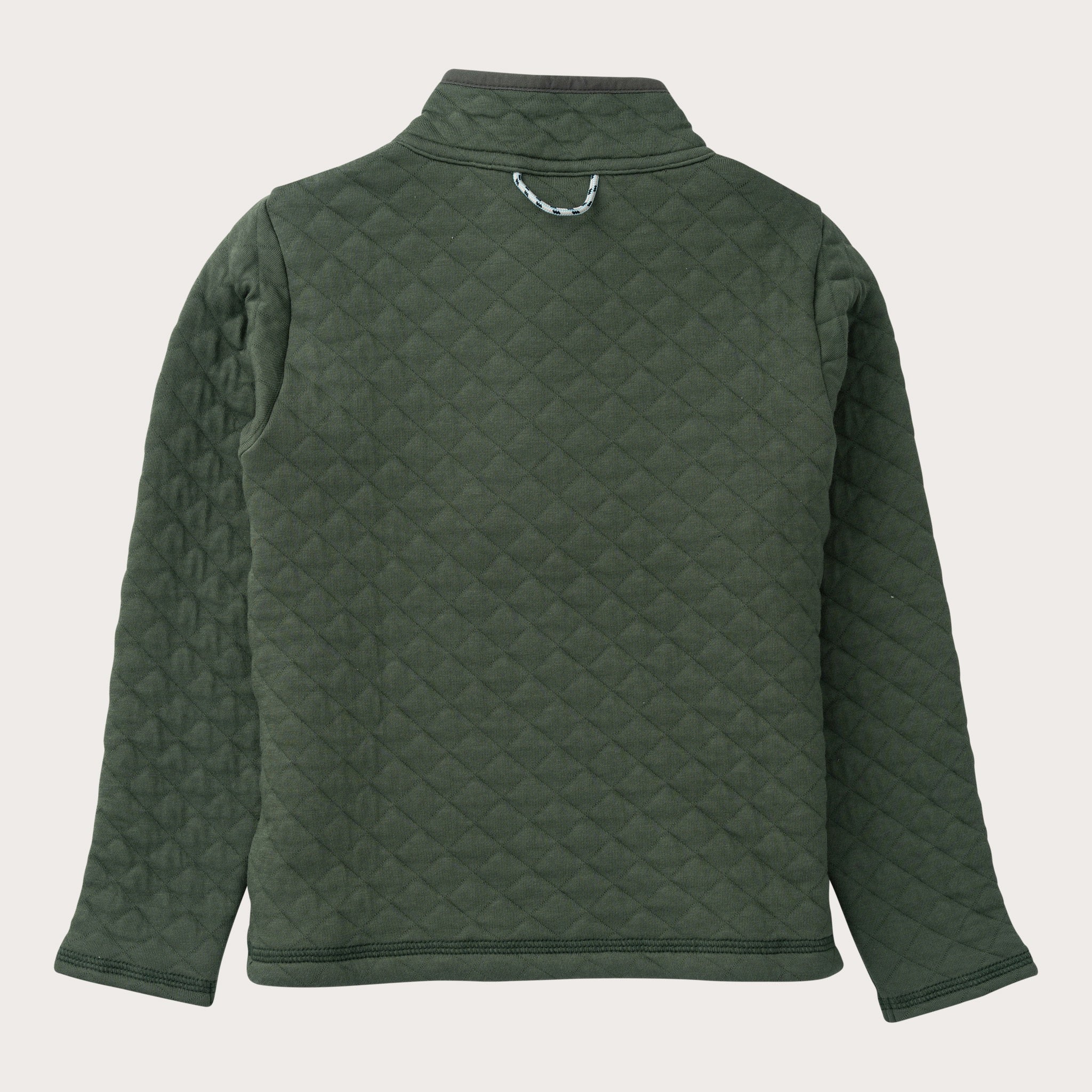 Quilted Zip Pullover | Camping Green