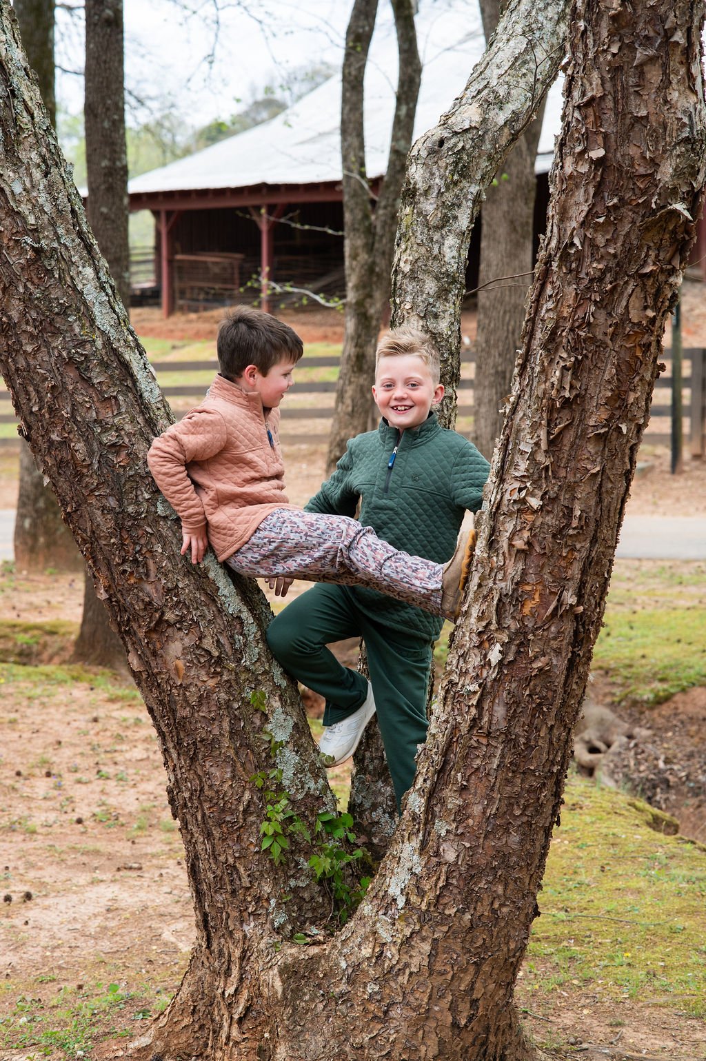 Quilted Zip Pullover | Camping Green