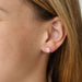 Earrings | Flower Enamel Gemstone - The Yellow Canary