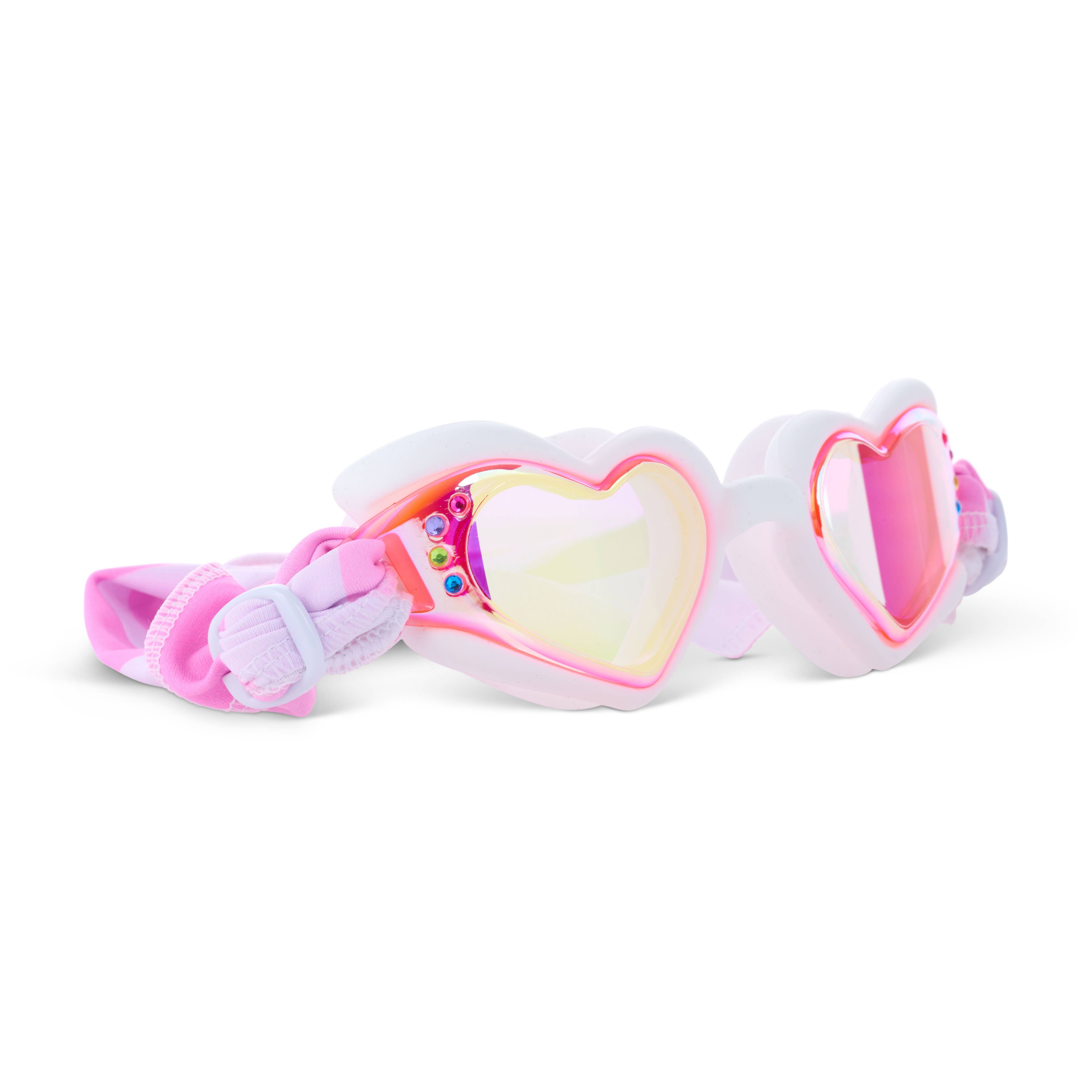 *NEW* Soft Crush Fabric Strap Heart Swim Goggle - The Yellow Canary