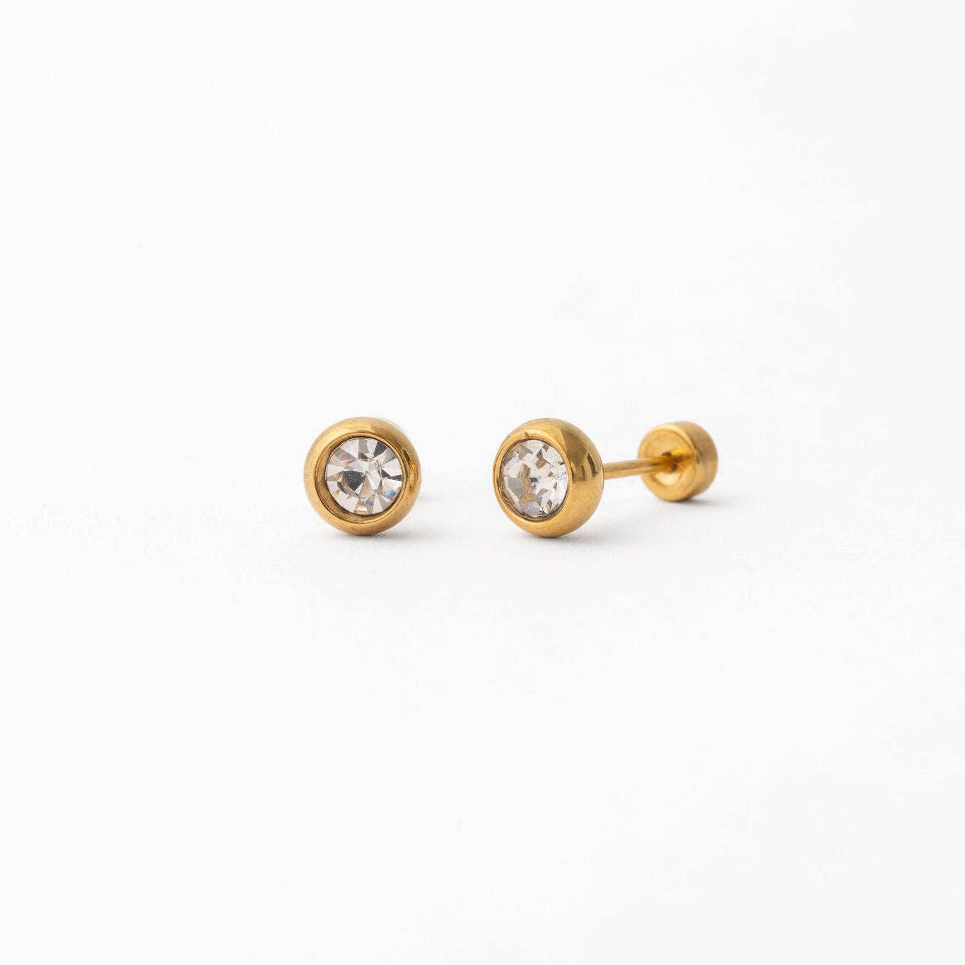 Earrings | Round Diamond - The Yellow Canary
