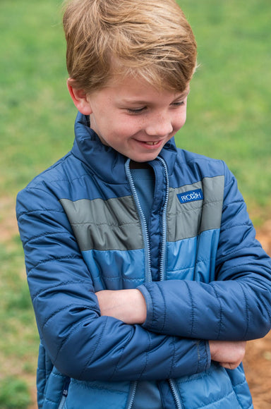 Boys Puffer Jacket | Colorblock - The Yellow Canary