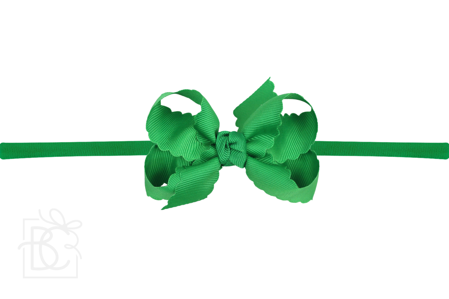 1/4" HEADBAND SCALLOPED EDGE BOW | 3.5" Orange