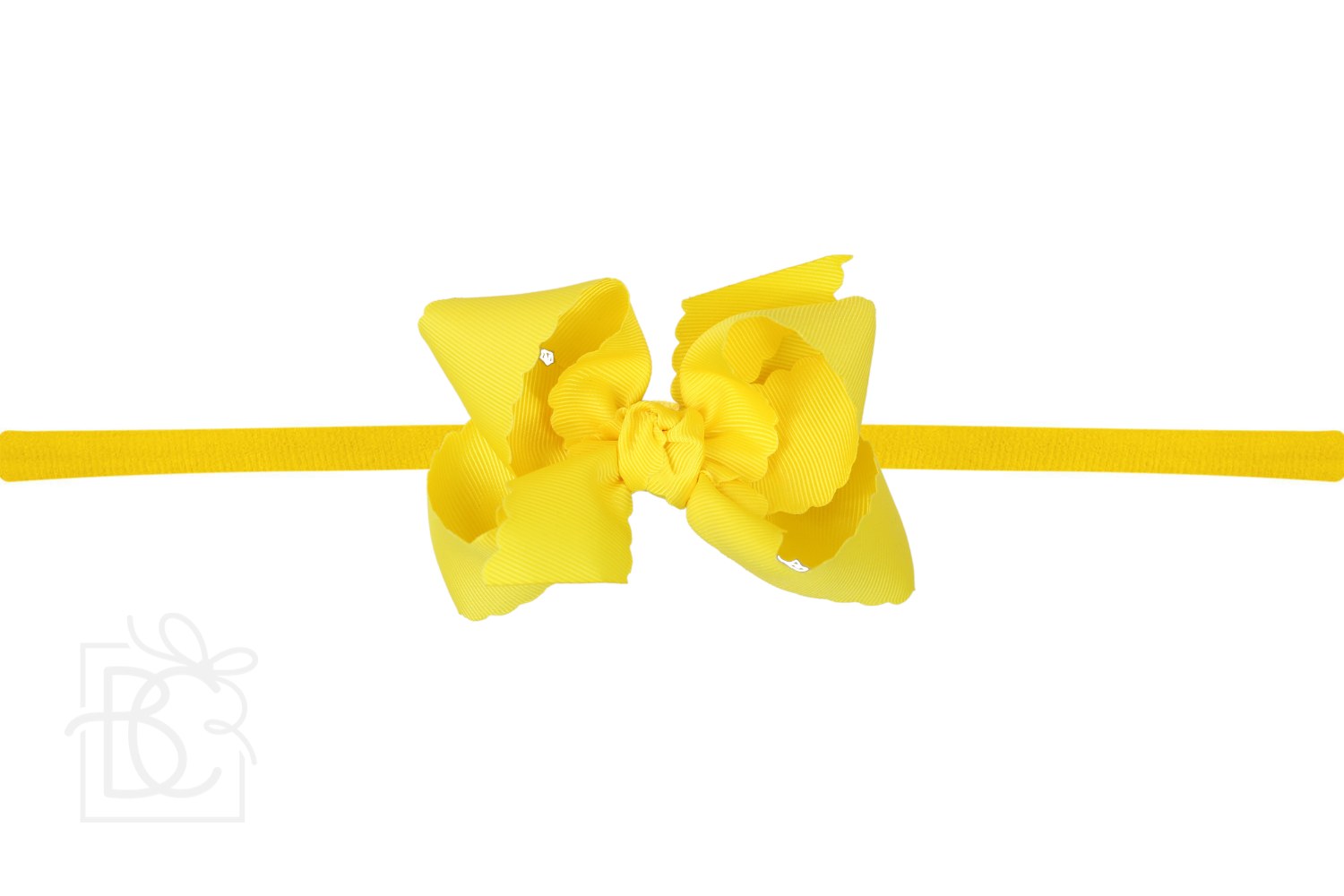 1/4" HEADBAND SCALLOPED EDGE BOW | 3.5" Orange