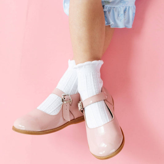 Frill Midi Socks | White - The Yellow Canary