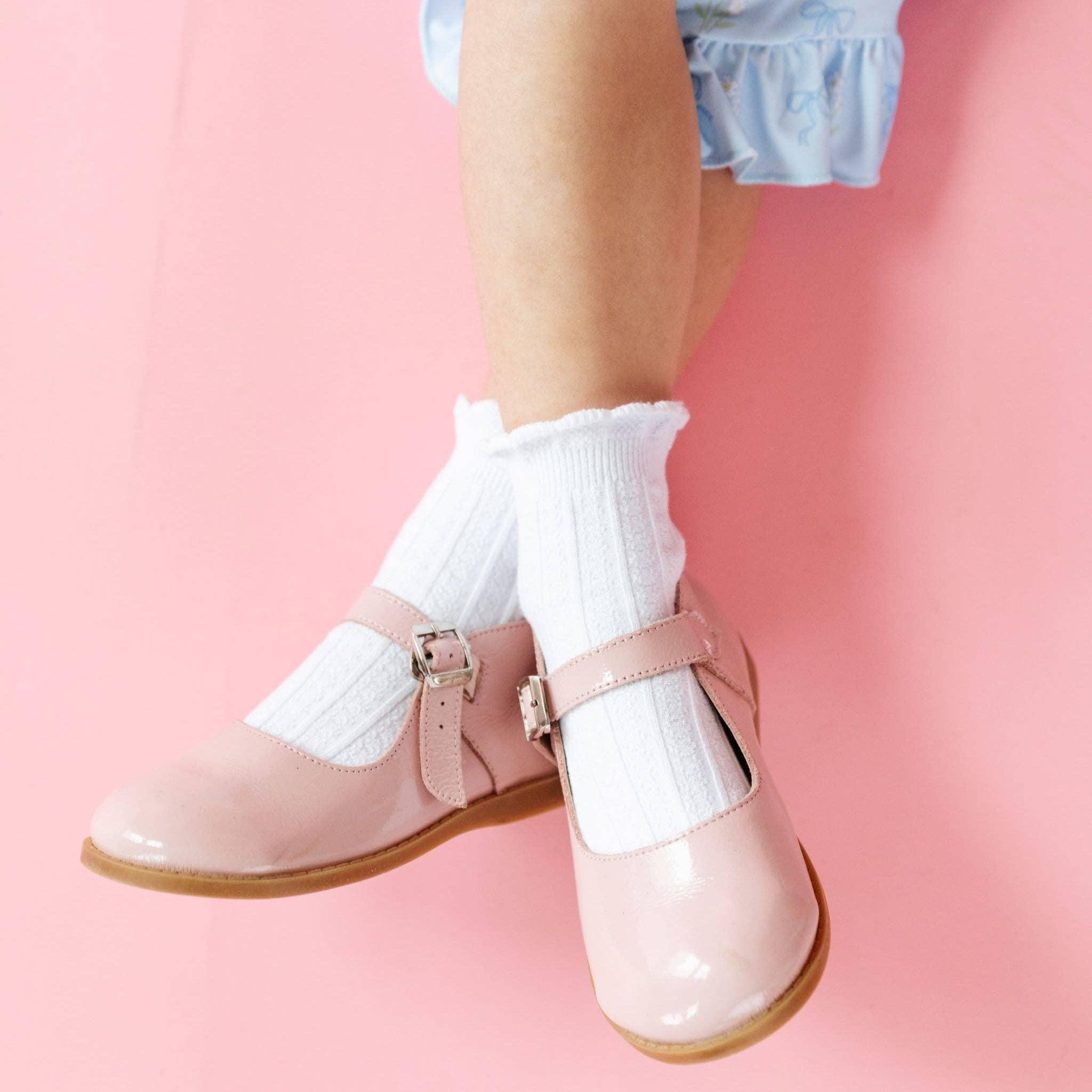 Frill Midi Socks | White