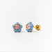 Earrings | Flower Enamel Gemstone - The Yellow Canary