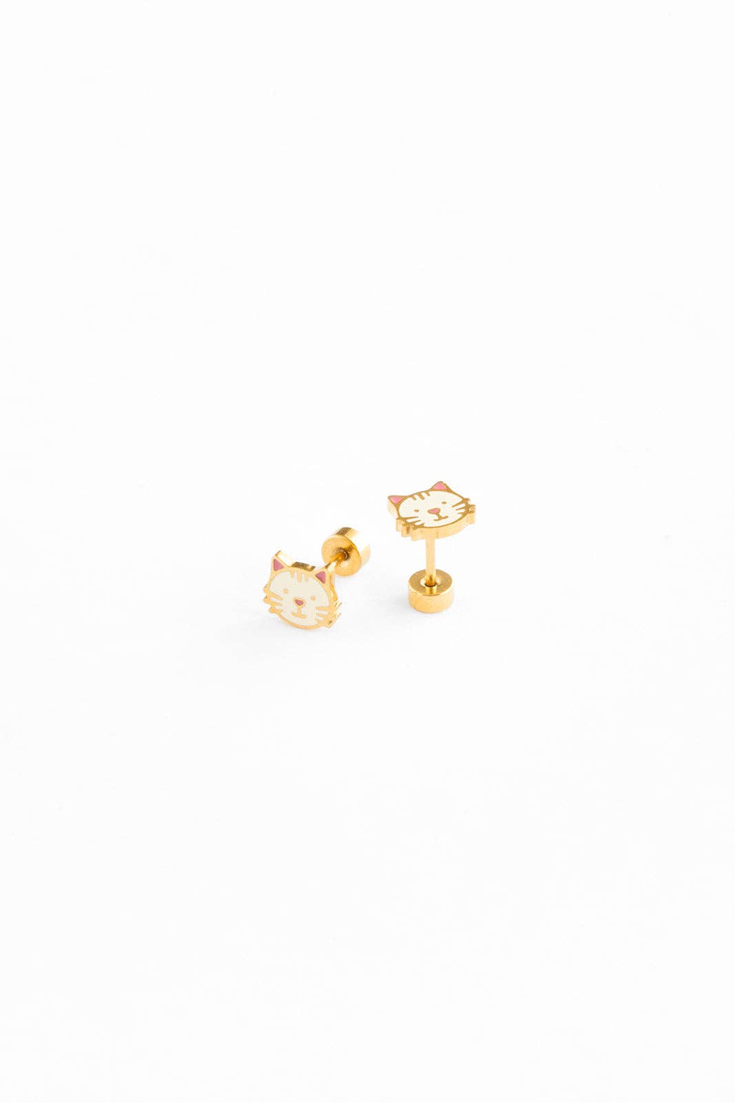 Cat: White / Single Stud - The Yellow Canary
